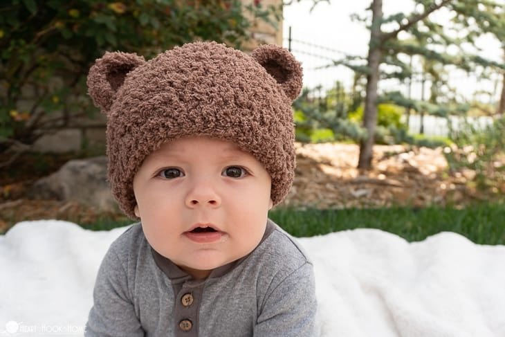 Bear-ly Scary Bear Beanie Crochet Pattern