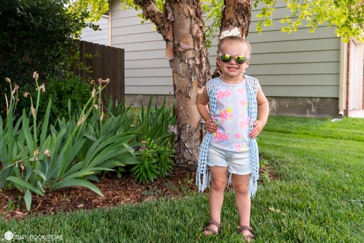 child sizes lightweight vest crochet pattern