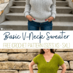 Basic V-Neck Sweater crochet pattern