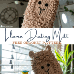 Llama dusting mitt free crochet pattern