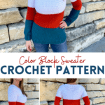 Color Block Sweater by Heart Hook Home